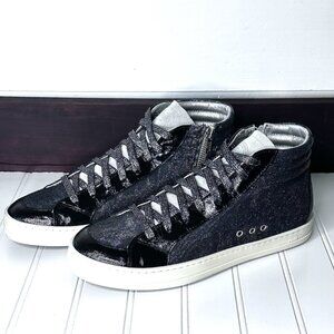 P448 Skate Boster EUR 39 US 8.5 Glam Hi-Top Women’s Platform Sneakers Italian